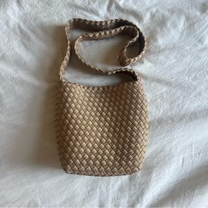 Naghedi Laguna Tan Woven Purse Bag